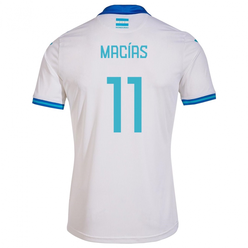 Heren Honduras Jefryn Macías #11 Wit Thuisshirt Thuistenue 24-26 T-Shirt