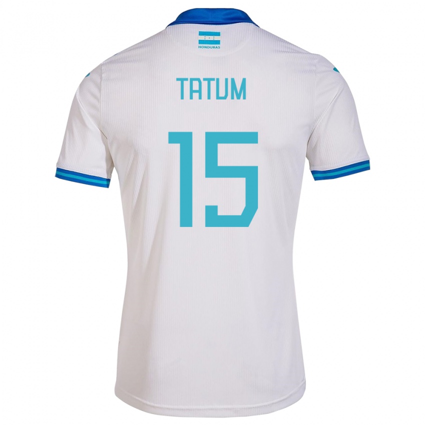 Heren Honduras Anfronit Tatum #15 Wit Thuisshirt Thuistenue 24-26 T-Shirt