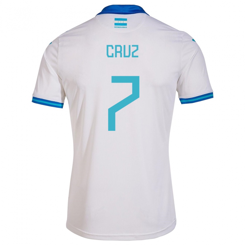 Heren Honduras Nixon Cruz #7 Wit Thuisshirt Thuistenue 24-26 T-Shirt