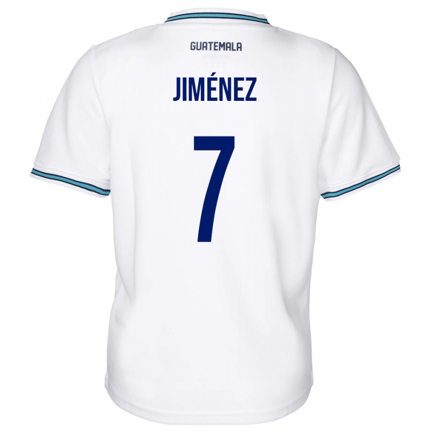 Heren Guatemala Cristian Jiménez #7 Wit Thuisshirt Thuistenue 24-26 T-Shirt