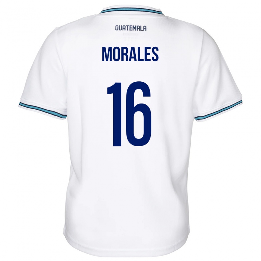 Heren Guatemala José Morales #16 Wit Thuisshirt Thuistenue 24-26 T-Shirt