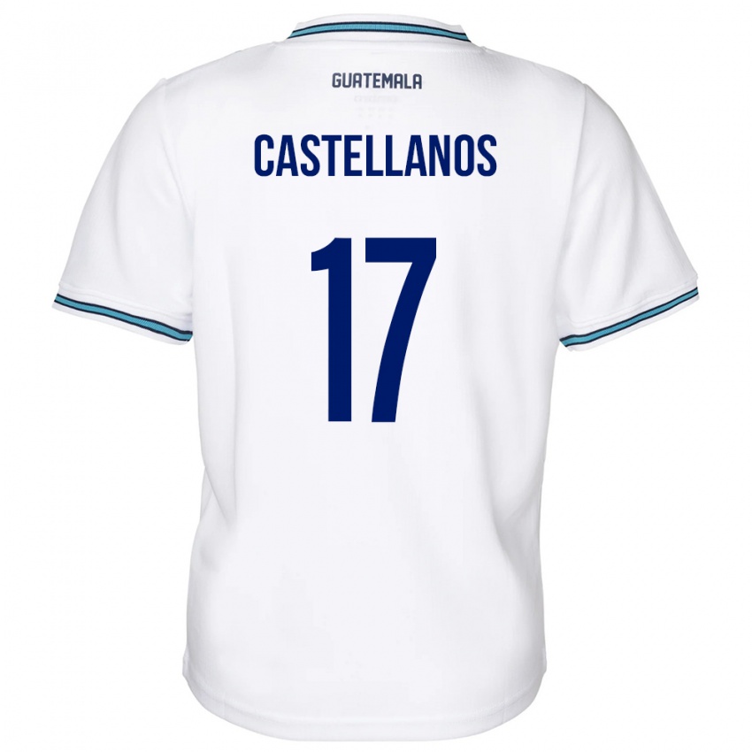 Heren Guatemala Óscar Castellanos #17 Wit Thuisshirt Thuistenue 24-26 T-Shirt