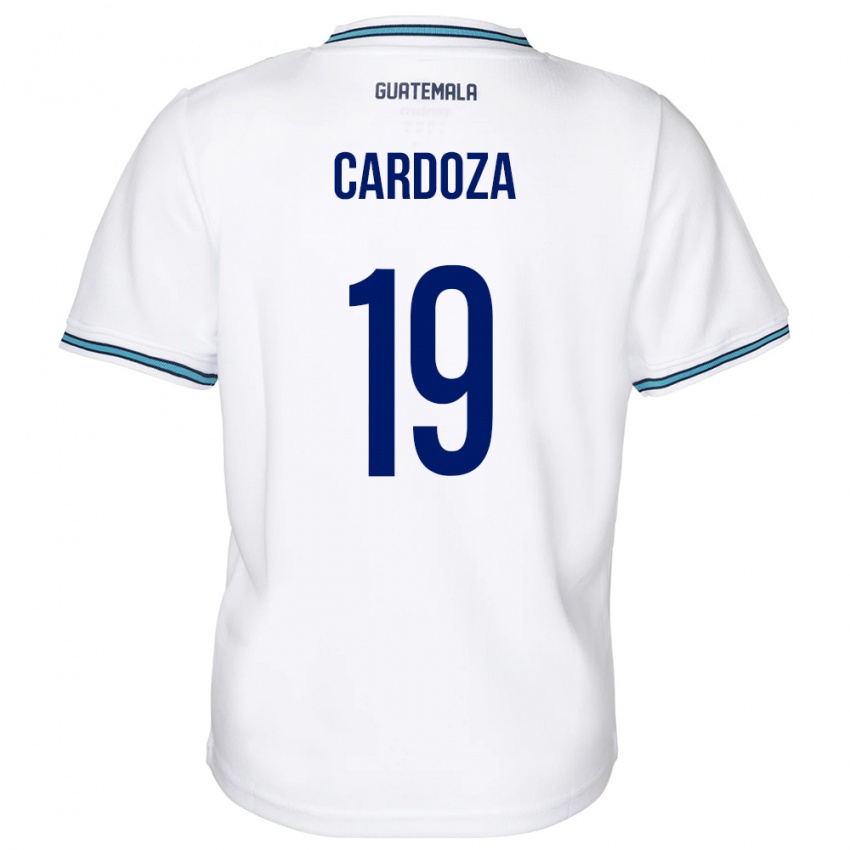 Heren Guatemala Elmer Cardoza #19 Wit Thuisshirt Thuistenue 24-26 T-Shirt