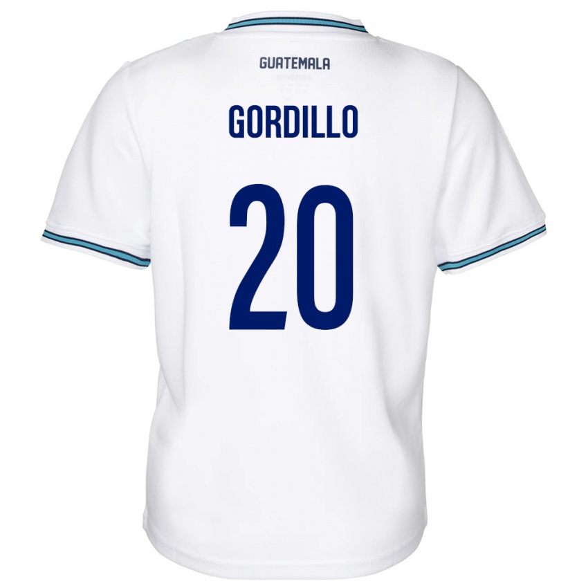 Heren Guatemala Gerardo Gordillo #20 Wit Thuisshirt Thuistenue 24-26 T-Shirt