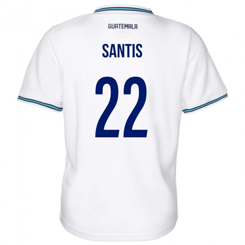Heren Guatemala Diego Santis #22 Wit Thuisshirt Thuistenue 24-26 T-Shirt