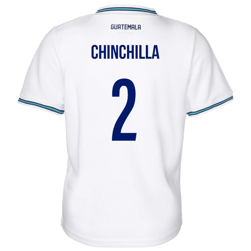 Heren Guatemala Nicolás Chinchilla #2 Wit Thuisshirt Thuistenue 24-26 T-Shirt