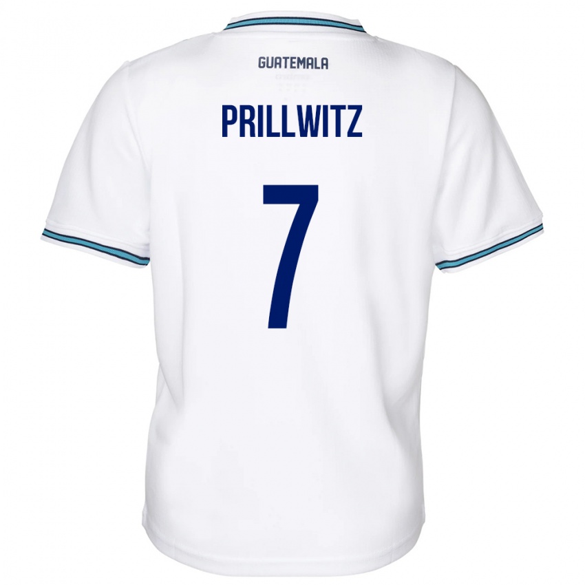 Heren Guatemala Héctor Prillwitz #7 Wit Thuisshirt Thuistenue 24-26 T-Shirt