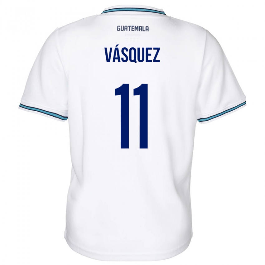 Heren Guatemala Gabino Vásquez #11 Wit Thuisshirt Thuistenue 24-26 T-Shirt