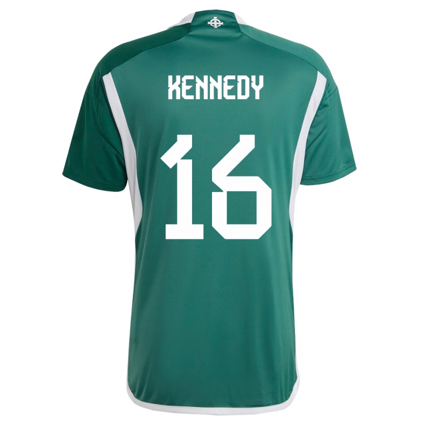 Heren Noord-Ierland Matty Kennedy #16 Groente Thuisshirt Thuistenue 24-26 T-Shirt