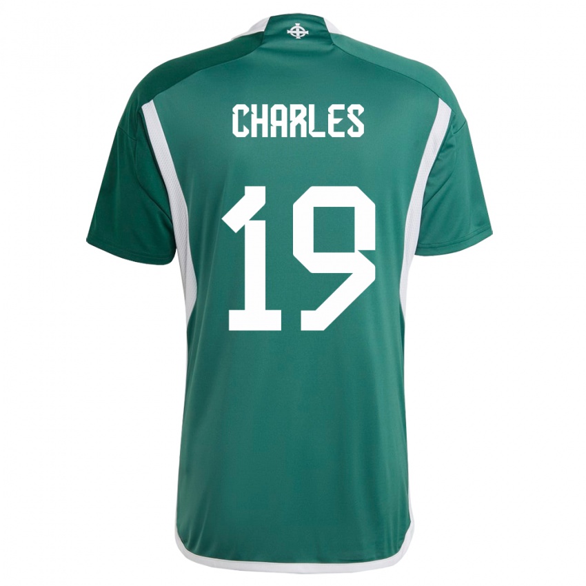 Heren Noord-Ierland Shea Charles #19 Groente Thuisshirt Thuistenue 24-26 T-Shirt