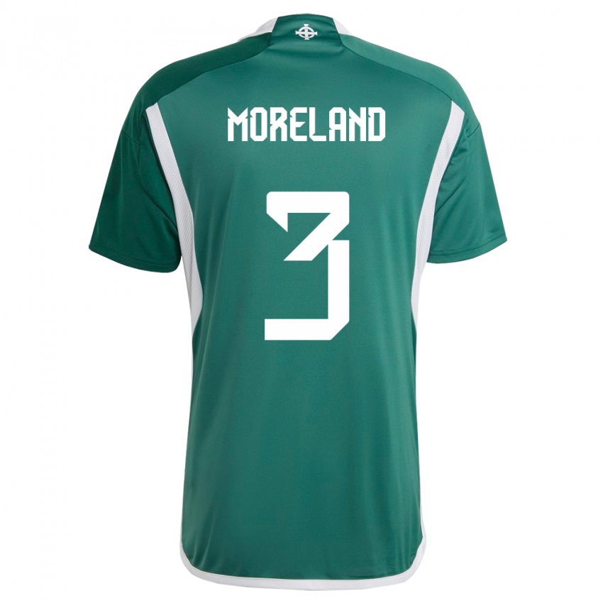 Heren Noord-Ierland Calum Moreland #3 Groente Thuisshirt Thuistenue 24-26 T-Shirt