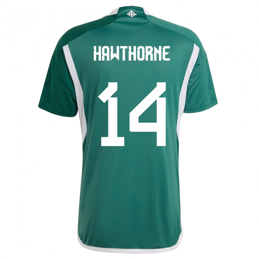 Heren Noord-Ierland Keevan Hawthorne #14 Groente Thuisshirt Thuistenue 24-26 T-Shirt