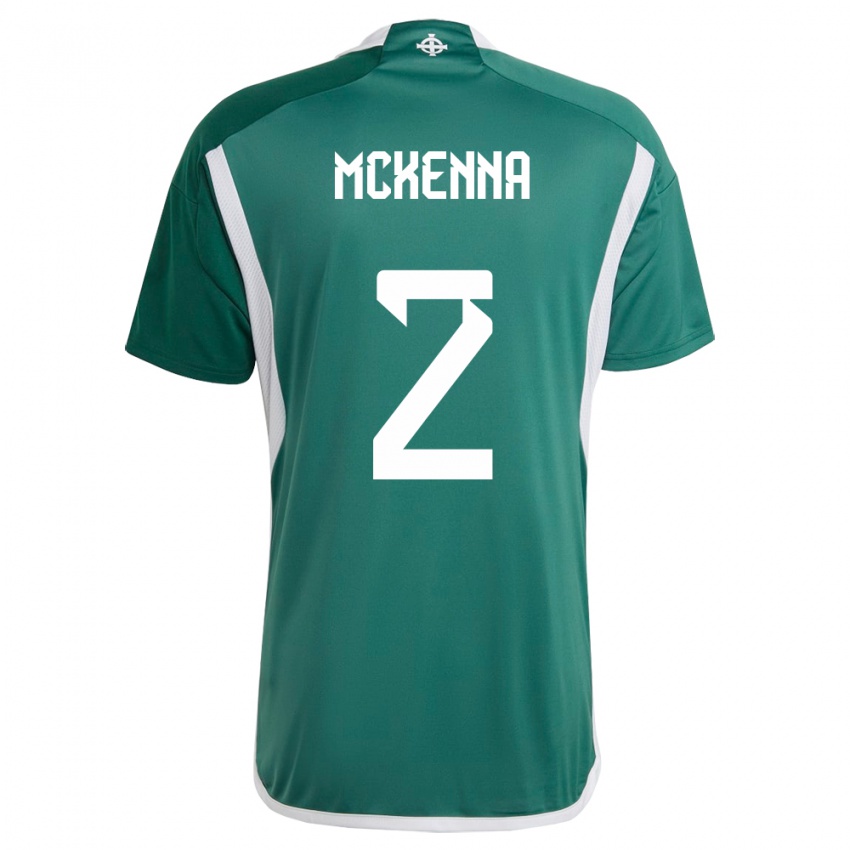 Heren Noord-Ierland Rebecca Mckenna #2 Groente Thuisshirt Thuistenue 24-26 T-Shirt