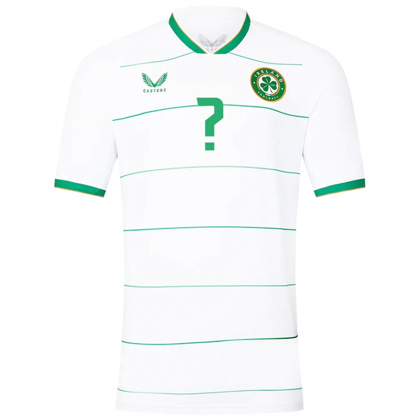 Heren Ierland Kian Leavy #0 Wit Uitshirt Uittenue 24-26 T-Shirt