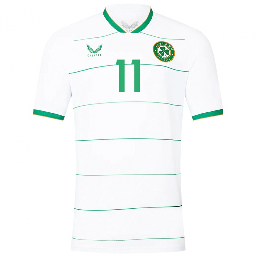 Heren Ierland Éabha O'mahony #11 Wit Uitshirt Uittenue 24-26 T-Shirt