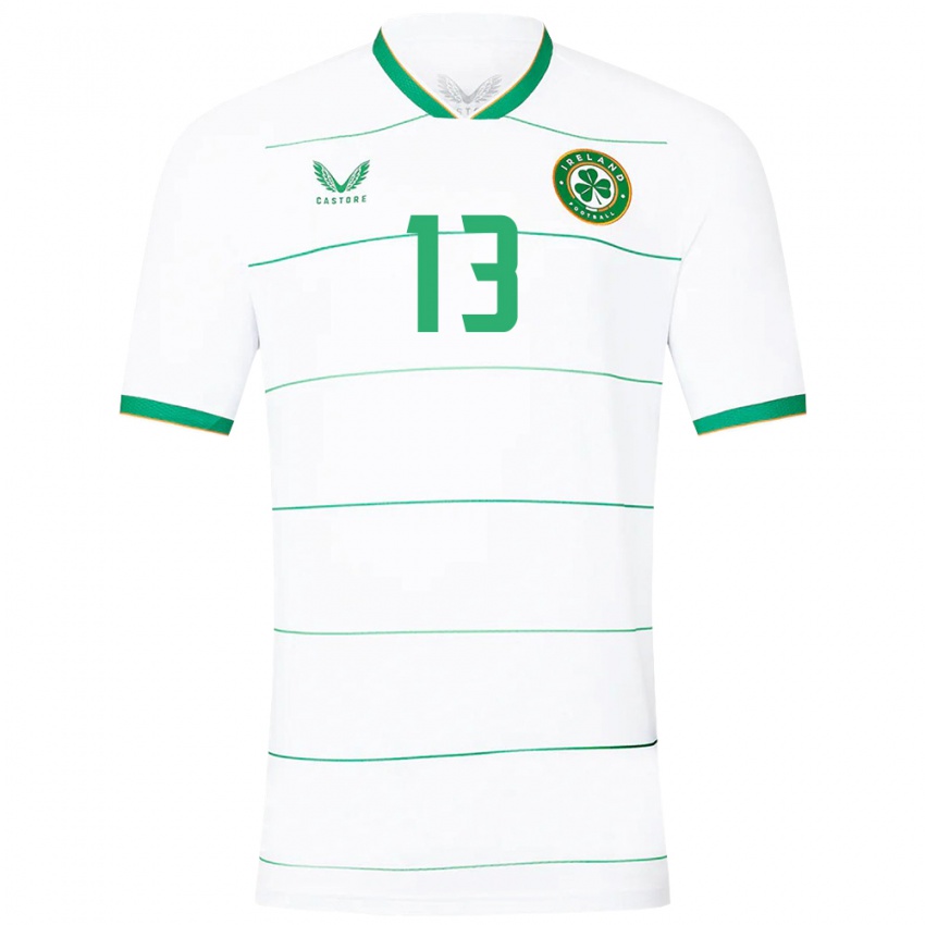 Heren Ierland Áine O'gorman #13 Wit Uitshirt Uittenue 24-26 T-Shirt