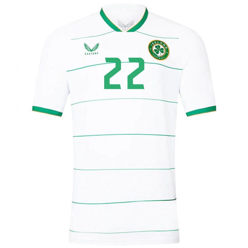 Heren Ierland Isibeal Atkinson #22 Wit Uitshirt Uittenue 24-26 T-Shirt