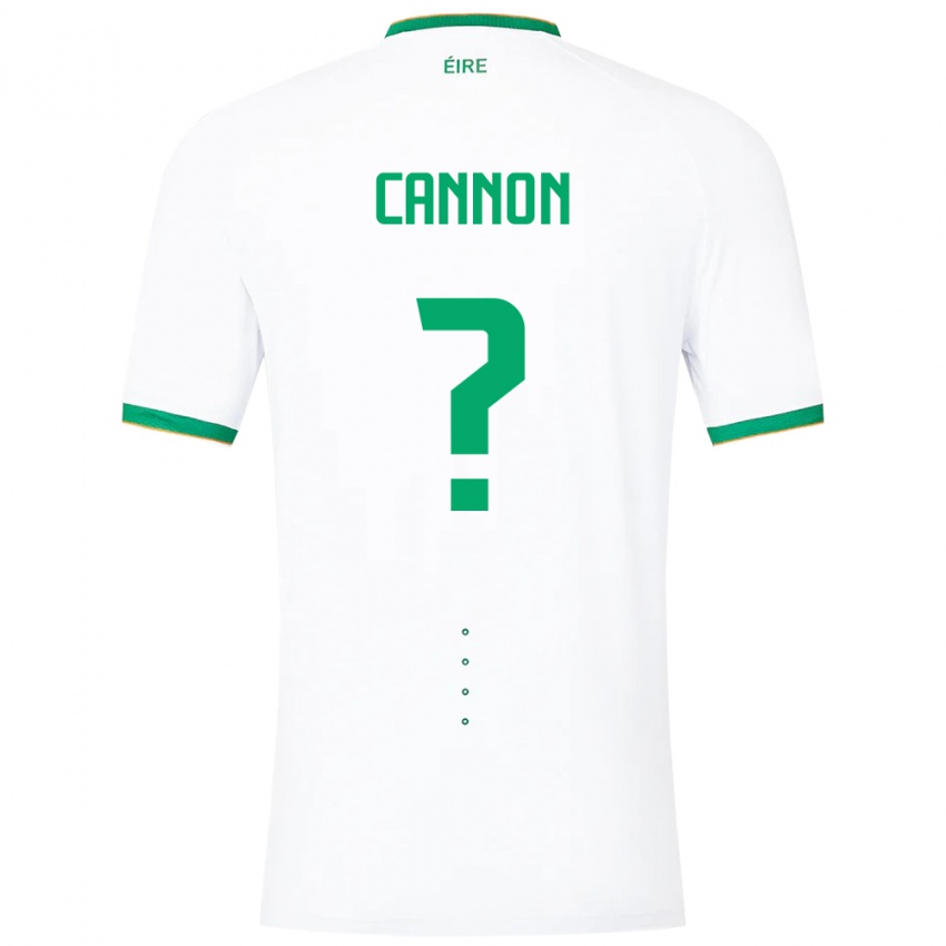 Heren Ierland Thomas Cannon #0 Wit Uitshirt Uittenue 24-26 T-Shirt