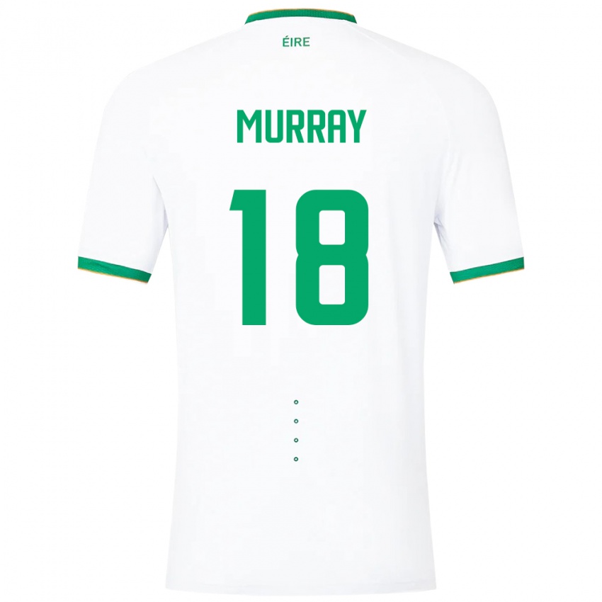 Heren Ierland Matthew Murray #18 Wit Uitshirt Uittenue 24-26 T-Shirt