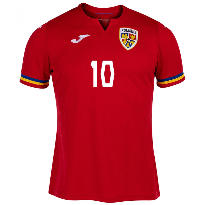 Heren Roemenië Samuel Fuleki #10 Rood Uitshirt Uittenue 24-26 T-Shirt