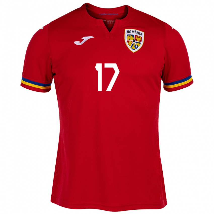 Heren Roemenië Claudia Bistrian #17 Rood Uitshirt Uittenue 24-26 T-Shirt