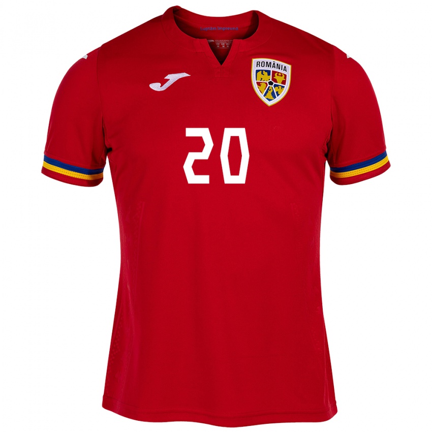 Heren Roemenië Darius Olaru #20 Rood Uitshirt Uittenue 24-26 T-Shirt