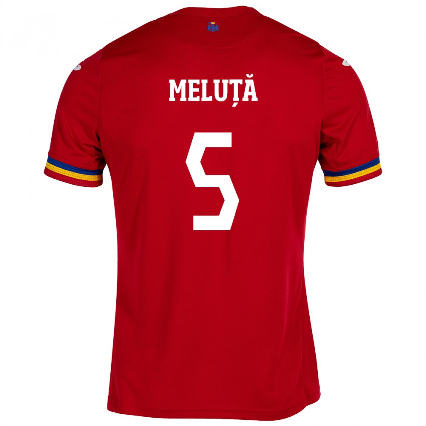 Heren Roemenië Teodora Meluță #5 Rood Uitshirt Uittenue 24-26 T-Shirt