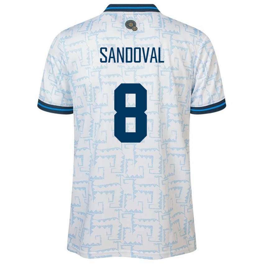 Heren El Salvador Emerson Sandoval #8 Wit Uitshirt Uittenue 24-26 T-Shirt