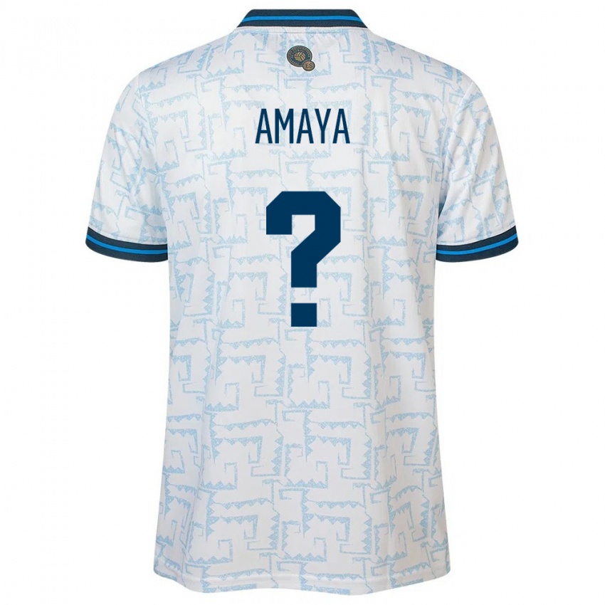 Heren El Salvador Bryan Amaya #0 Wit Uitshirt Uittenue 24-26 T-Shirt