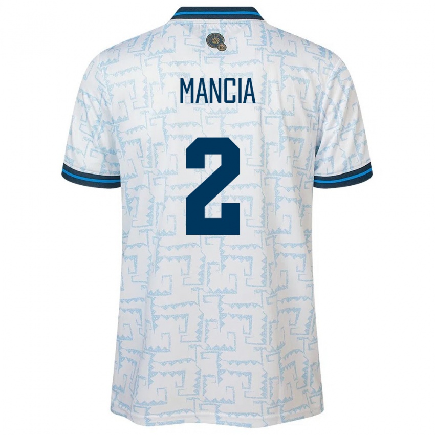 Heren El Salvador Steven Mancia #2 Wit Uitshirt Uittenue 24-26 T-Shirt