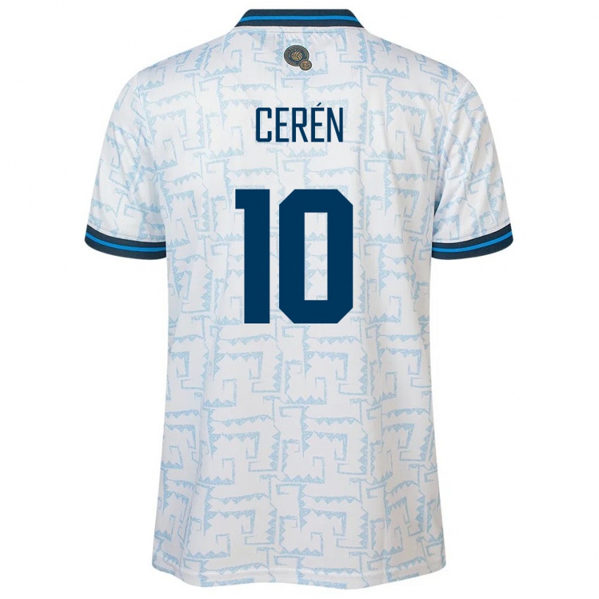 Heren El Salvador Brenda Cerén #10 Wit Uitshirt Uittenue 24-26 T-Shirt