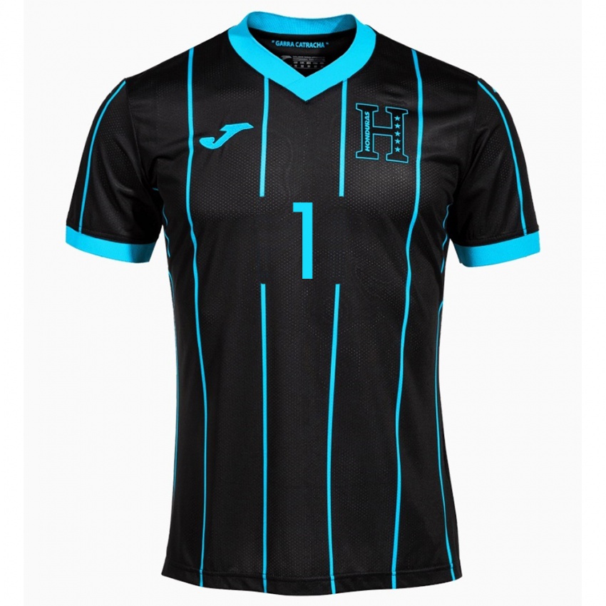 Heren Honduras Juergen García #1 Zwart Uitshirt Uittenue 24-26 T-Shirt