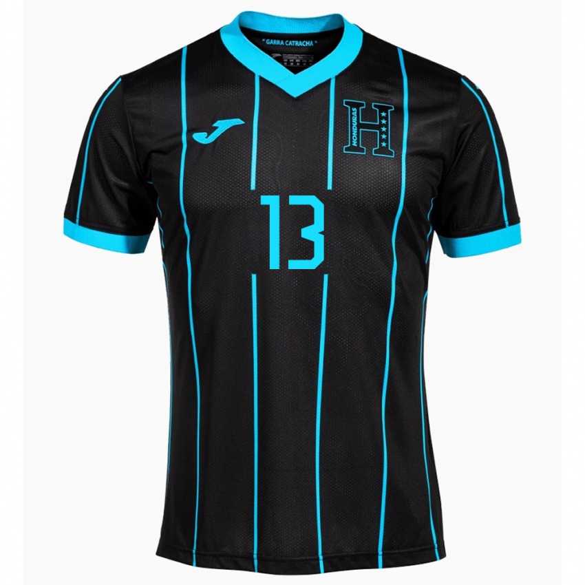 Heren Honduras Edwin Maldonado #13 Zwart Uitshirt Uittenue 24-26 T-Shirt