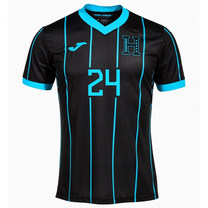 Heren Honduras Daniel Carter #24 Zwart Uitshirt Uittenue 24-26 T-Shirt