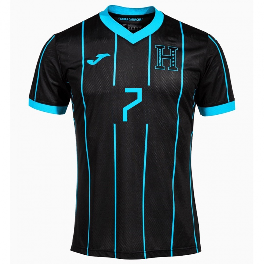 Heren Honduras José Pinto #7 Zwart Uitshirt Uittenue 24-26 T-Shirt