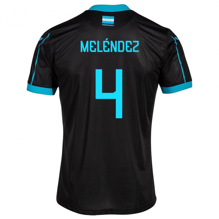 Heren Honduras Carlos Meléndez #4 Zwart Uitshirt Uittenue 24-26 T-Shirt