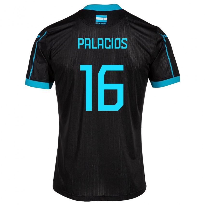 Heren Honduras Danilo Palacios #16 Zwart Uitshirt Uittenue 24-26 T-Shirt