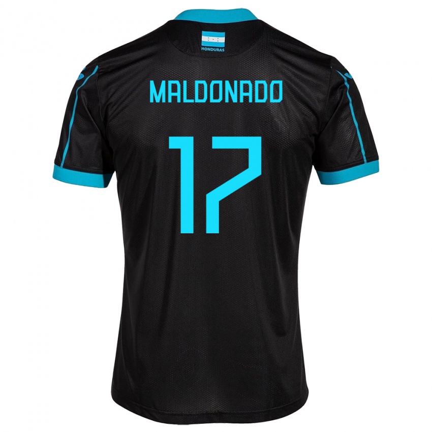 Heren Honduras Axel Maldonado #17 Zwart Uitshirt Uittenue 24-26 T-Shirt