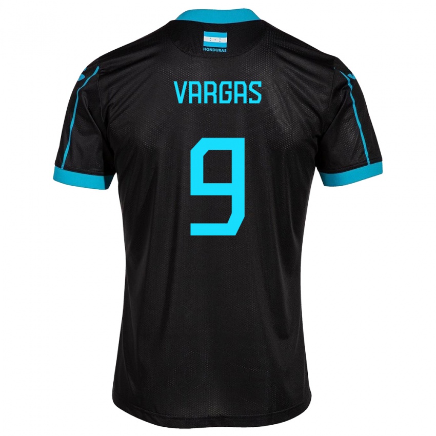 Heren Honduras Nayrobi Vargas #9 Zwart Uitshirt Uittenue 24-26 T-Shirt