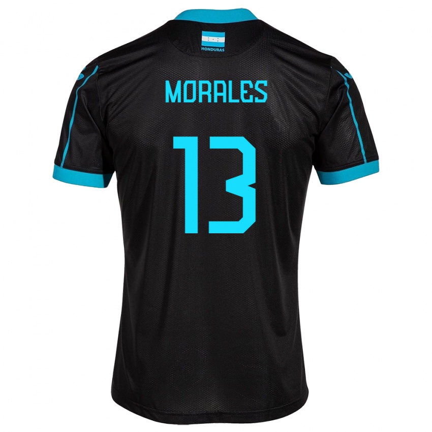Heren Honduras Maikol Morales #13 Zwart Uitshirt Uittenue 24-26 T-Shirt