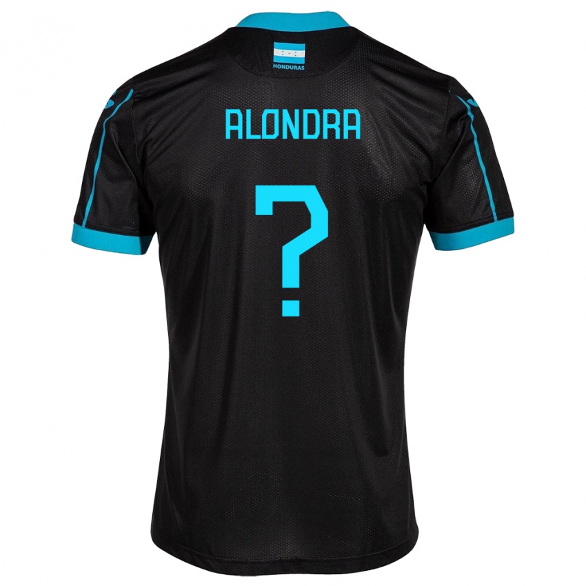Heren Honduras Alondra Aguilar #0 Zwart Uitshirt Uittenue 24-26 T-Shirt