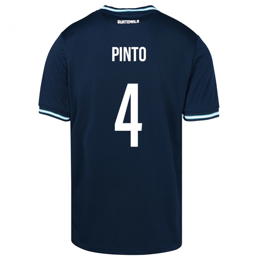 Heren Guatemala José Carlos Pinto #4 Blauw Uitshirt Uittenue 24-26 T-Shirt