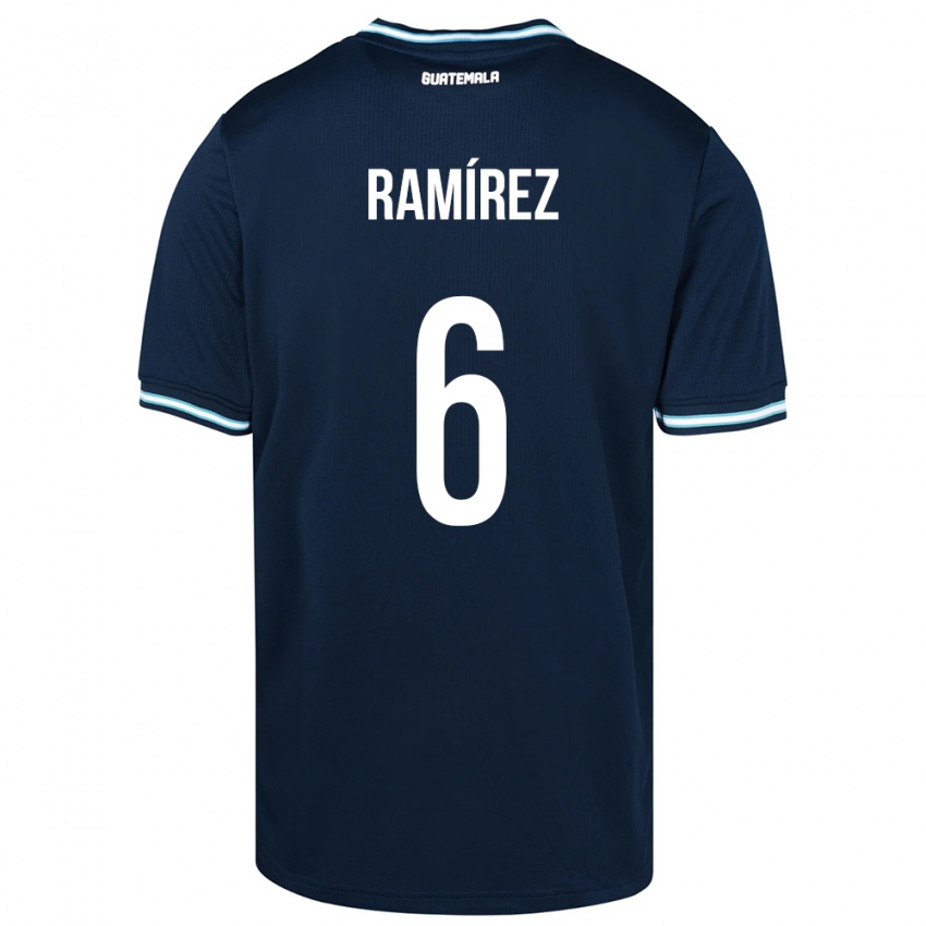 Heren Guatemala Kevin Ramírez #6 Blauw Uitshirt Uittenue 24-26 T-Shirt