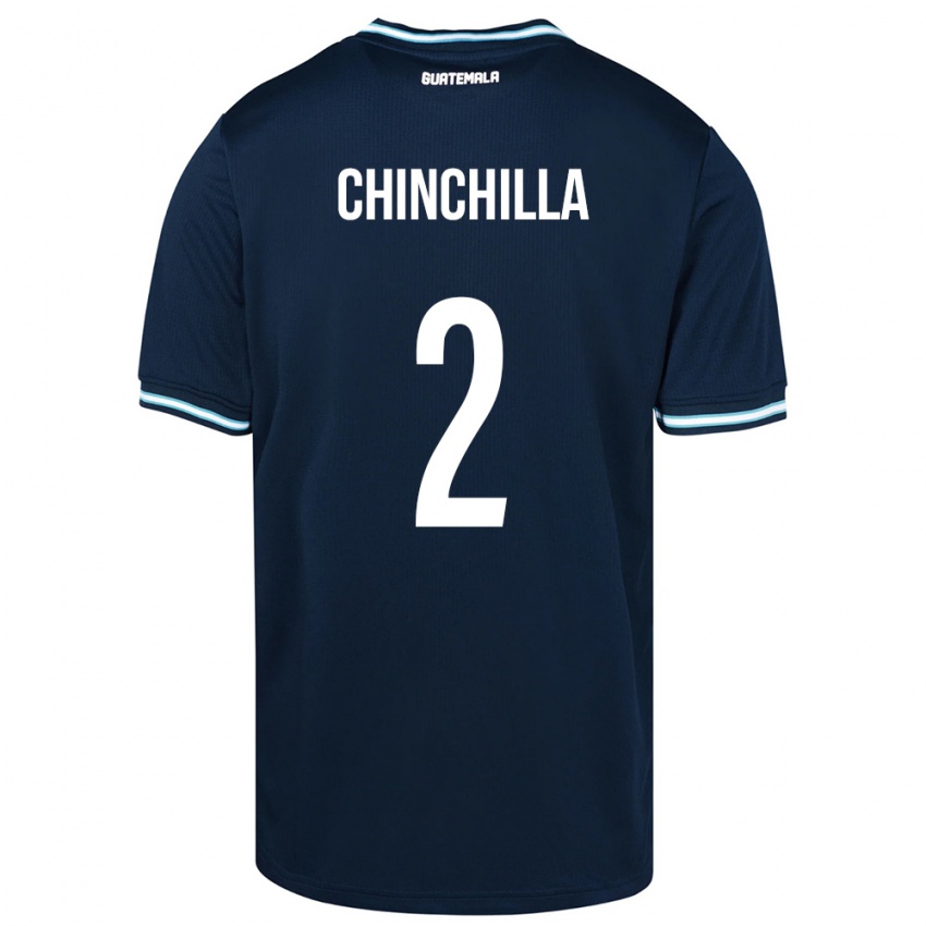 Heren Guatemala Nicolás Chinchilla #2 Blauw Uitshirt Uittenue 24-26 T-Shirt