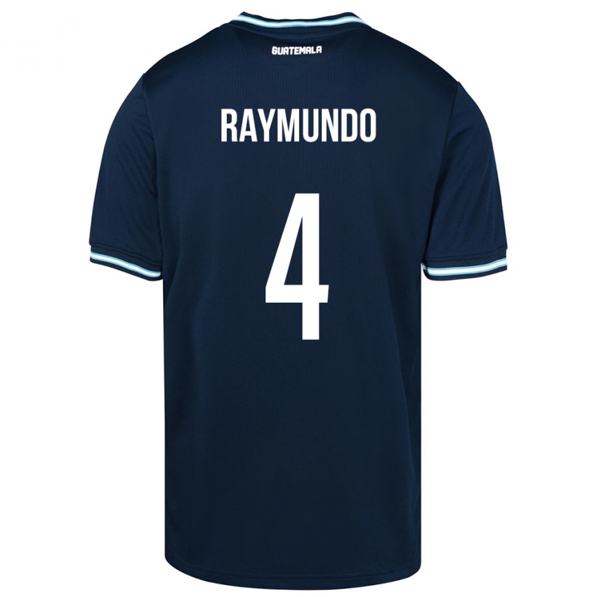 Heren Guatemala Cristopher Raymundo #4 Blauw Uitshirt Uittenue 24-26 T-Shirt