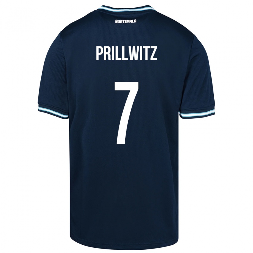 Heren Guatemala Héctor Prillwitz #7 Blauw Uitshirt Uittenue 24-26 T-Shirt