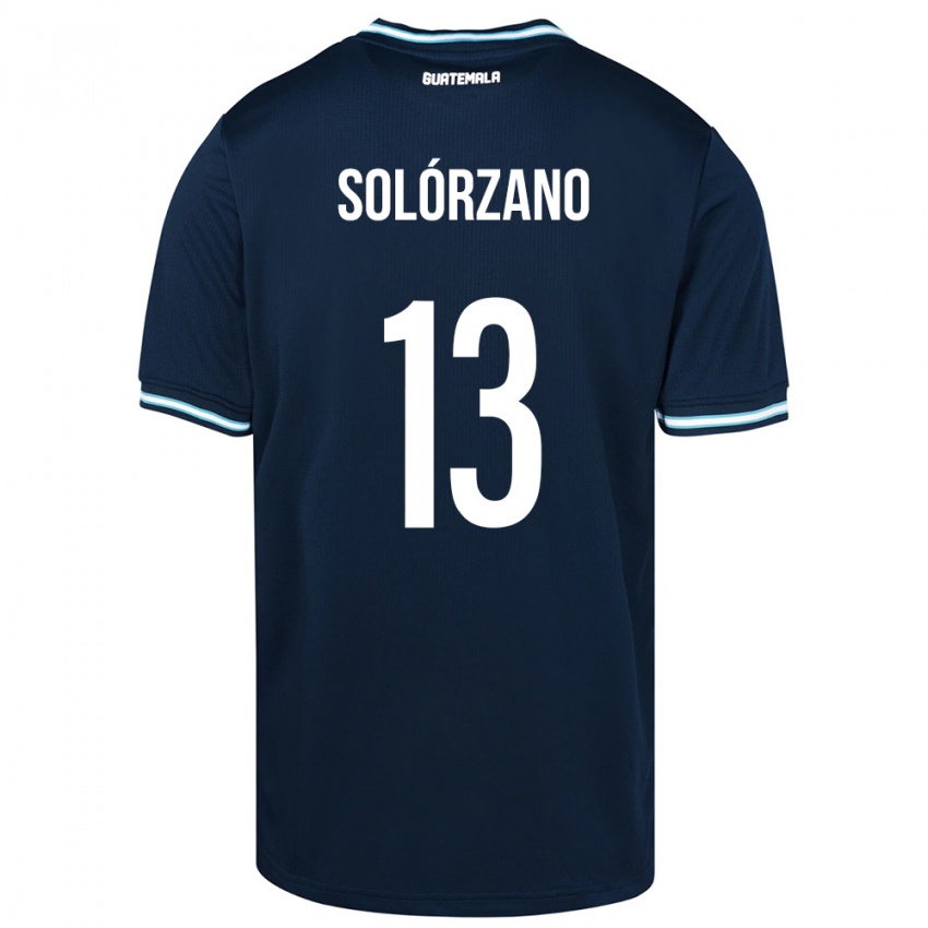 Heren Guatemala Aisha Solórzano #13 Blauw Uitshirt Uittenue 24-26 T-Shirt