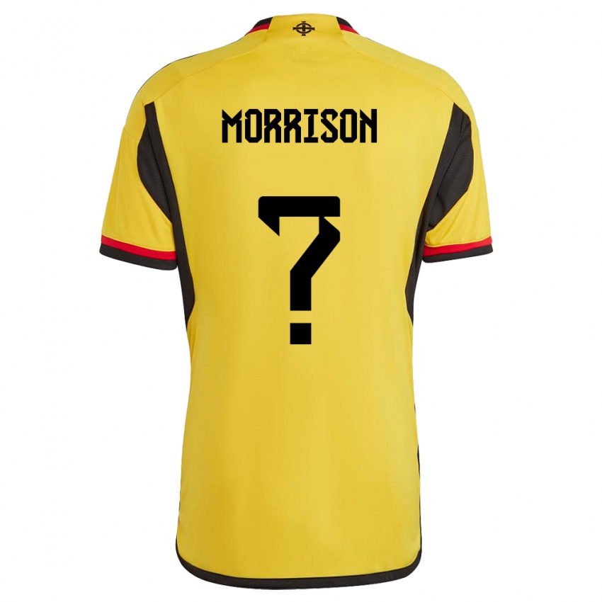 Heren Noord-Ierland Kieran Morrison #0 Wit Uitshirt Uittenue 24-26 T-Shirt