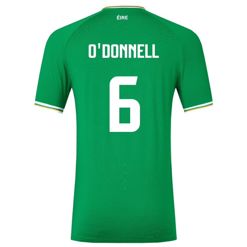 Dames Ierland Luke O'donnell #6 Groente Thuisshirt Thuistenue 24-26 T-Shirt