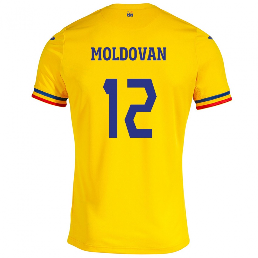 Dames Roemenië Horaţiu Moldovan #12 Geel Thuisshirt Thuistenue 24-26 T-Shirt